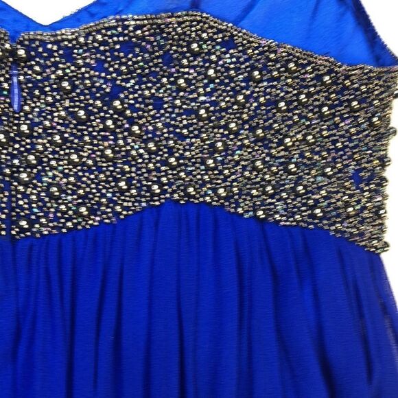 Aidan Mattox Niteline Blue Evening Gown – Beaded Bodice, Size 0 - Picture 7 of 13